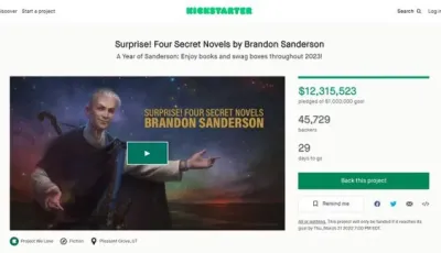 Мнение Джона Скальци о Kikstarter компаниии Брэндона Сандерсона