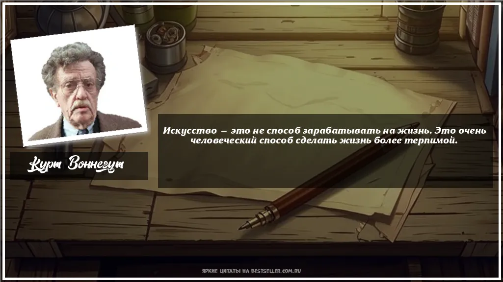 Картинка с цитатой - 'Искусство — это не способ...'
