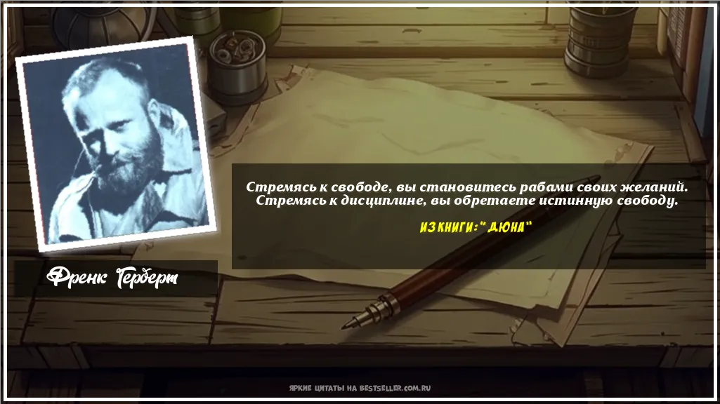 Картинка с цитатой — Стремясь к свободе, вы становитесь...