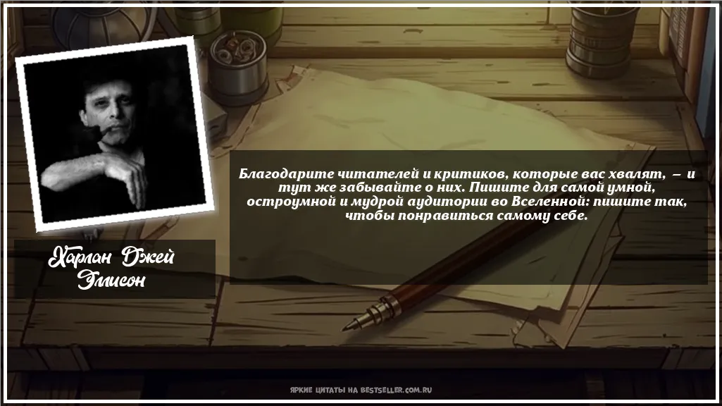 Картинка с цитатой — Благодарите читателей и критиков,...
