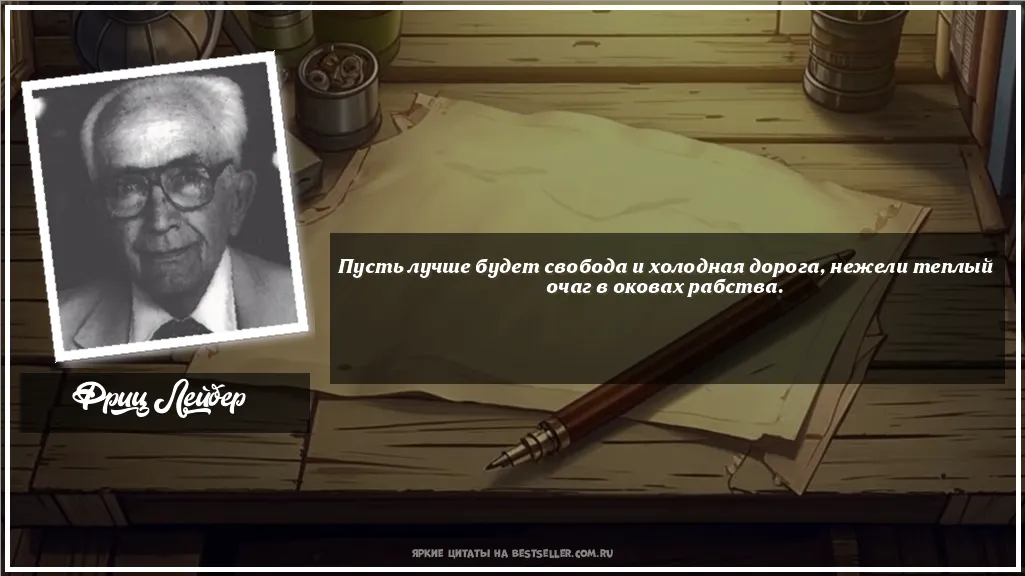 Картинка с цитатой - 'Пусть лучше будет свобода и холодная...'