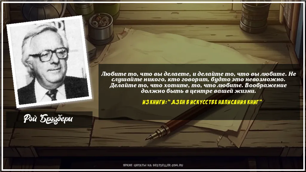 Картинка с цитатой — Любите то, что вы делаете, и делайте...