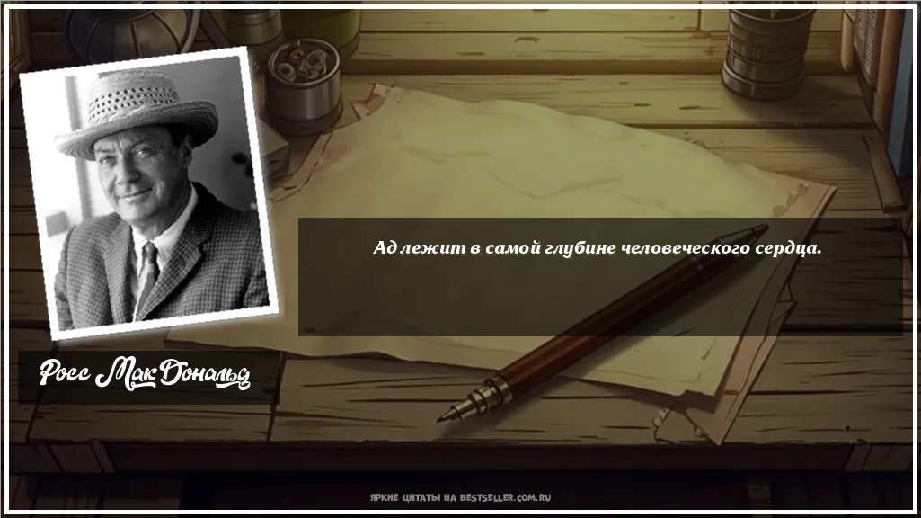Картинка с цитатой - 'Ад лежит в самой глубине...'