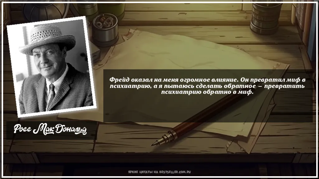 Картинка с цитатой — Фрейд оказал на меня огромное...