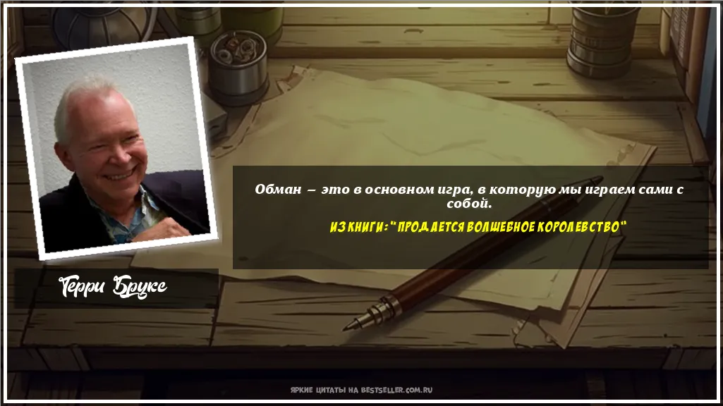 Картинка с цитатой — Обман — это в основном игра, в...