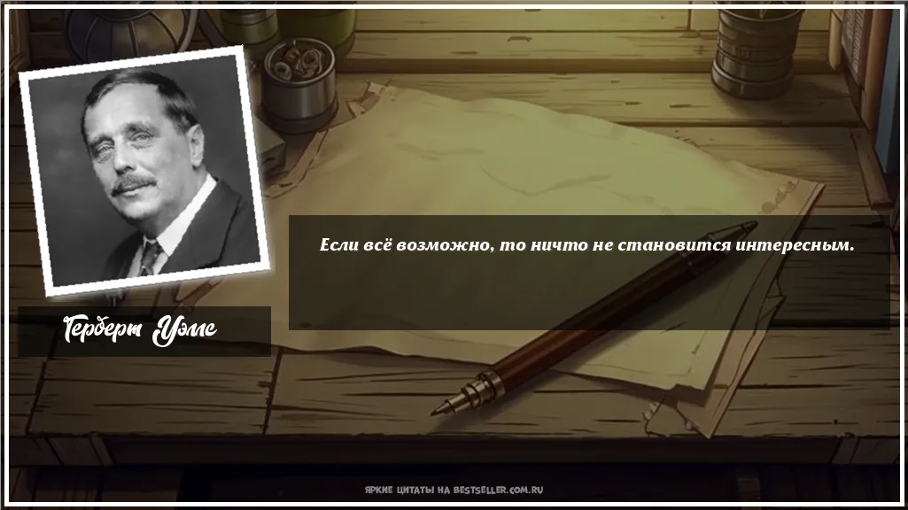 Картинка с цитатой - 'Если всё возможно, то ничто не...'
