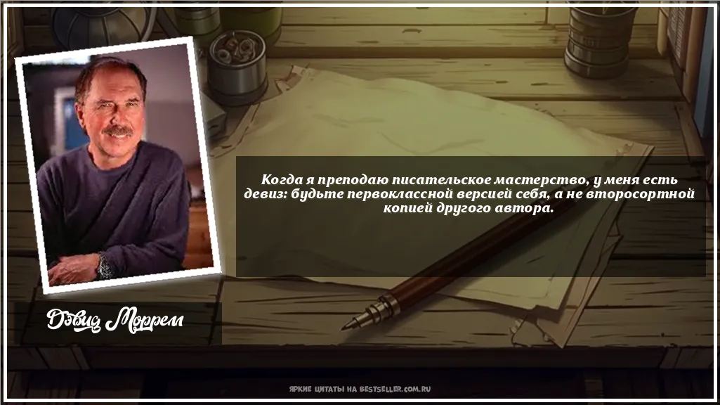 Картинка с цитатой - 'Когда я преподаю писательское...'
