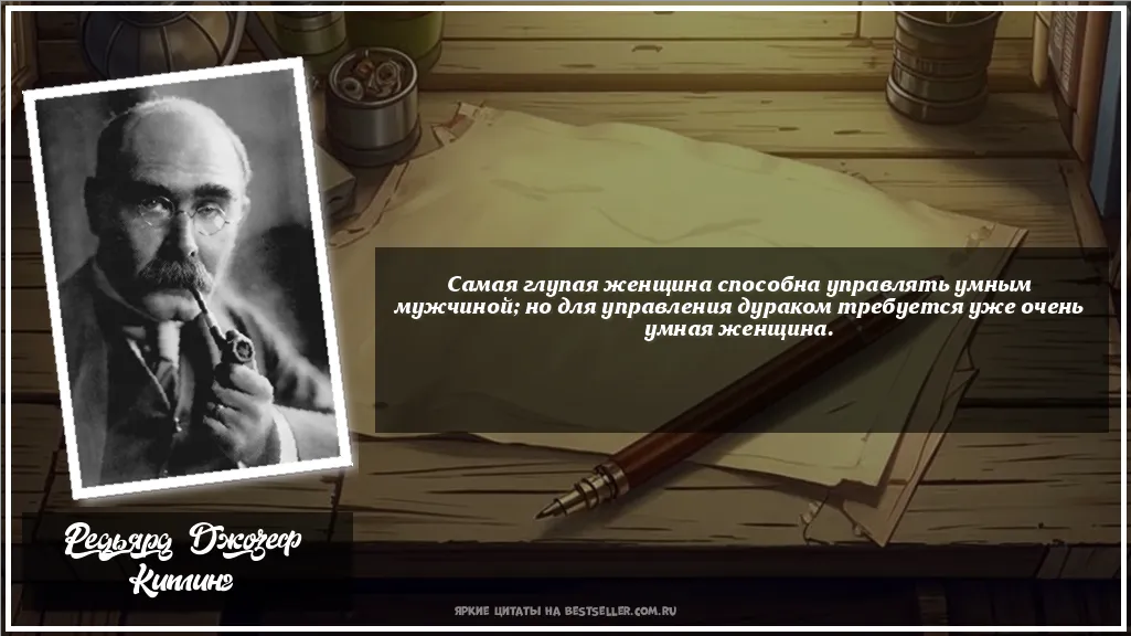 Картинка с цитатой - 'Самая глупая женщина способна...'
