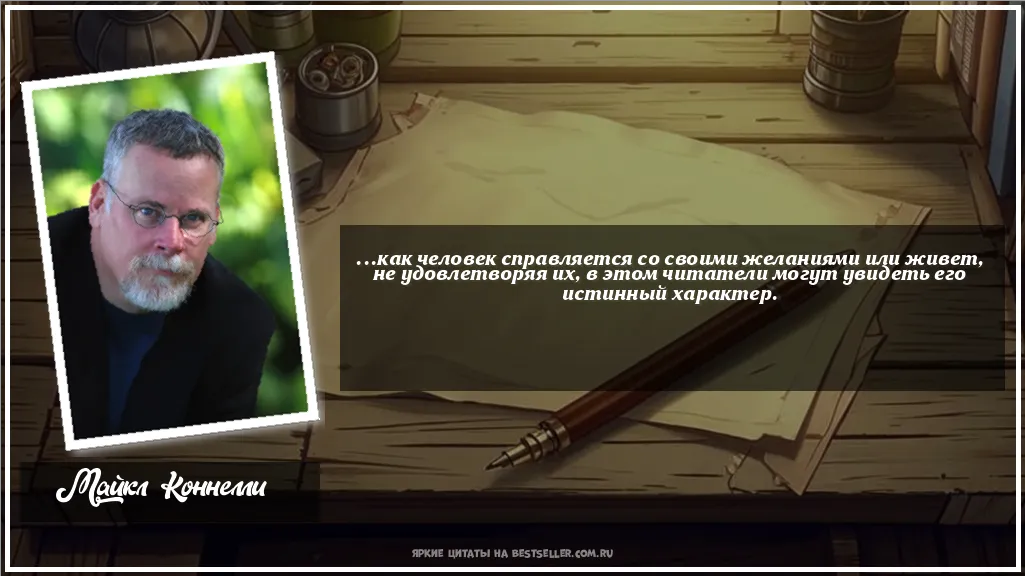 Картинка с цитатой - '...как человек справляется со своими...'