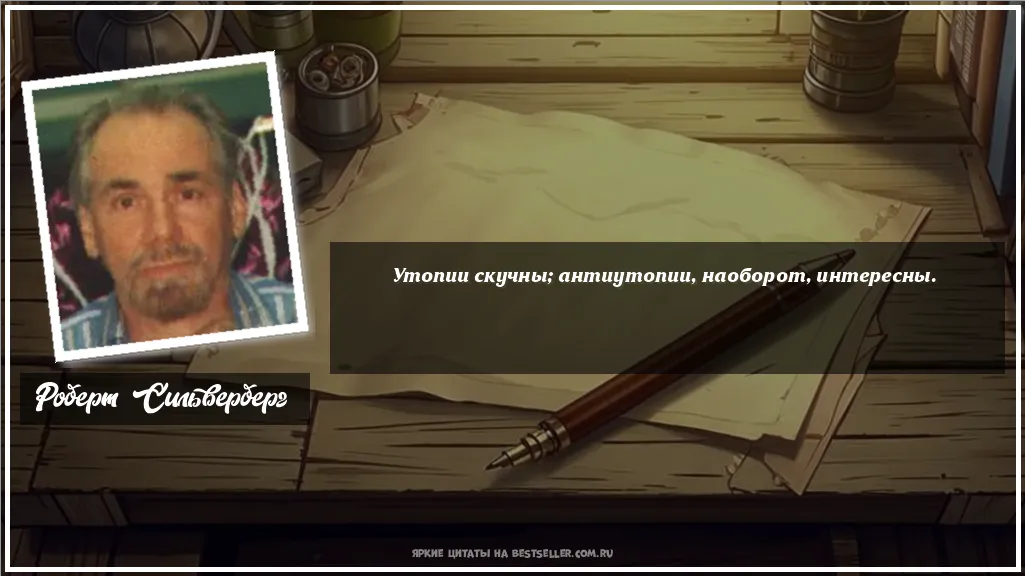 Картинка с цитатой - 'Утопии скучны; антиутопии, наоборот,...'