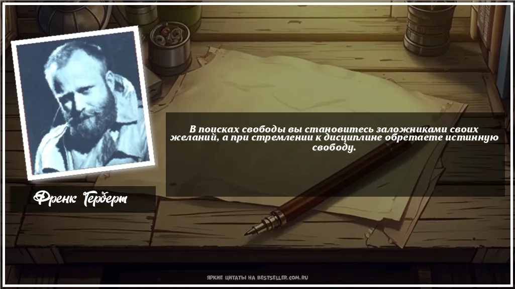Картинка с цитатой - 'В поисках свободы вы становитесь...'