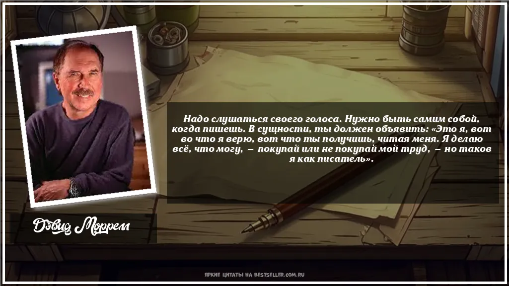 Картинка с цитатой — Надо слушаться своего голоса. Нужно...