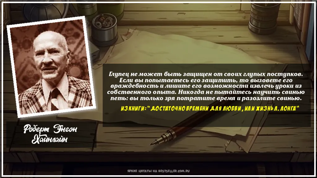 Картинка с цитатой - 'Глупец не может быть защищен от...'