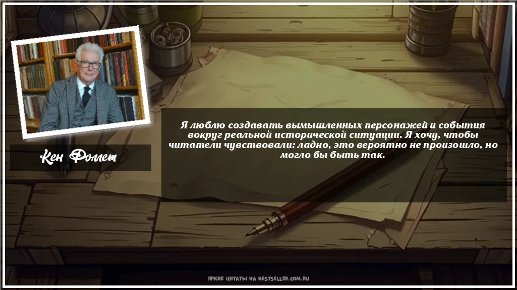 Картинка с цитатой - 'Я люблю создавать вымышленных...'