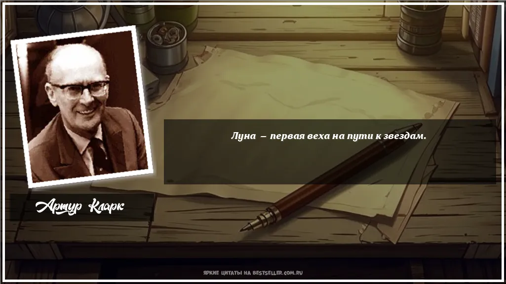 Картинка с цитатой - 'Луна — первая веха на пути к звездам.'