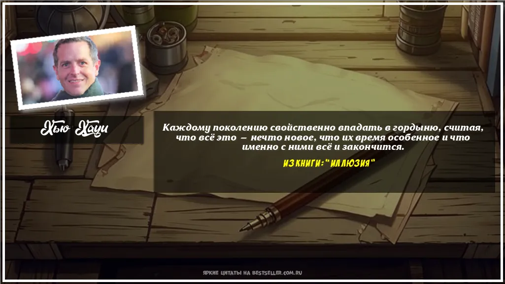 Картинка с цитатой — Каждому поколению свойственно...