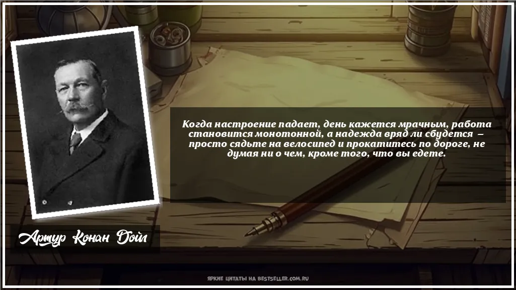 Картинка с цитатой - 'Когда настроение падает, день...'