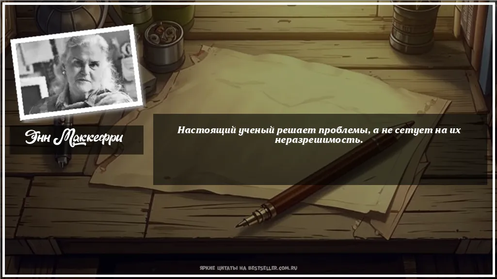Картинка с цитатой - 'Настоящий ученый решает проблемы, а...'