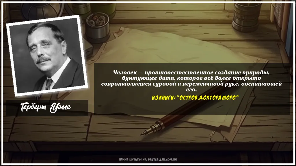 Картинка с цитатой - 'Человек — противоестественное...'