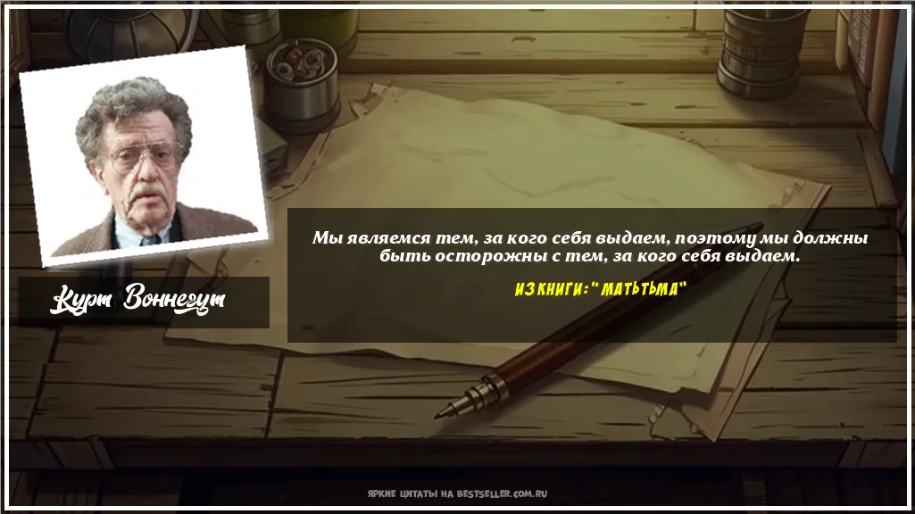 Картинка с цитатой - 'Мы являемся тем, за кого себя...'
