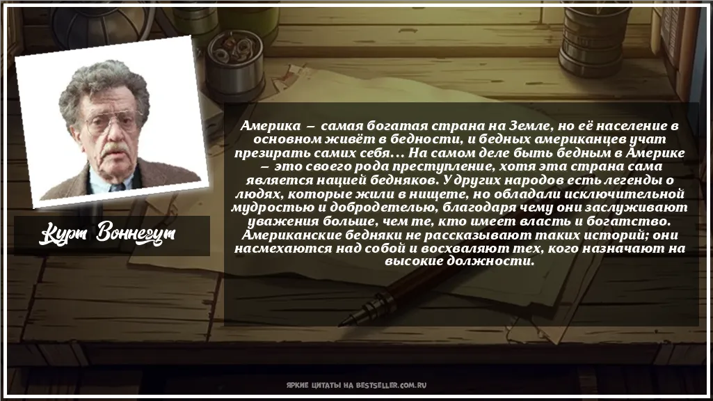 Картинка с цитатой - 'Америка — самая богатая страна на...'