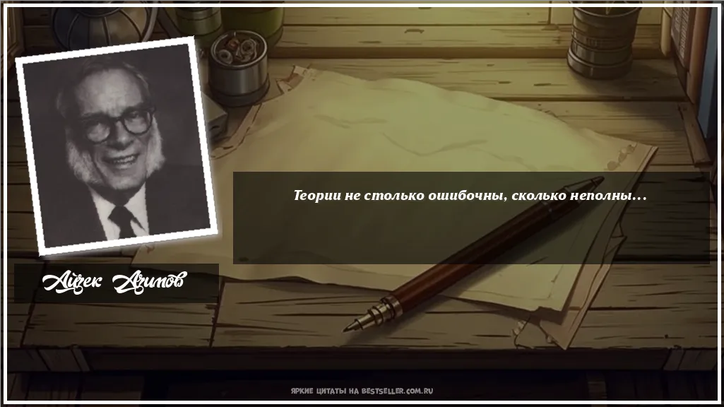 Картинка с цитатой - 'Теории не столько ошибочны, сколько...'