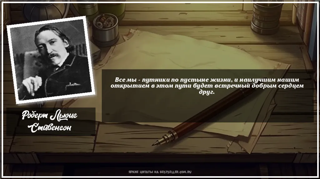 Картинка с цитатой - 'Все мы - путники по пустыне жизни, и...'