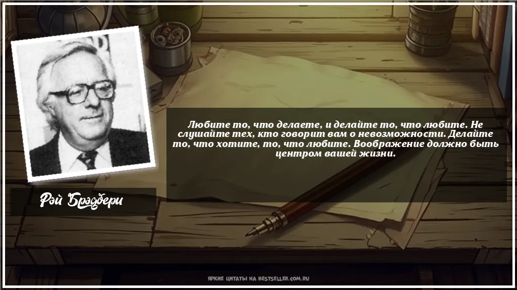 Картинка с цитатой - 'Любите то, что делаете, и делайте...'