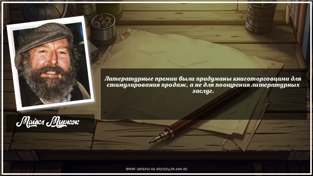 Картинка с цитатой - 'Литературные премии были придуманы...'
