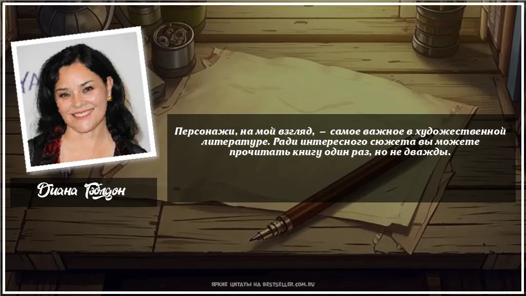Картинка с цитатой — Персонажи, на мой взгляд, — самое...