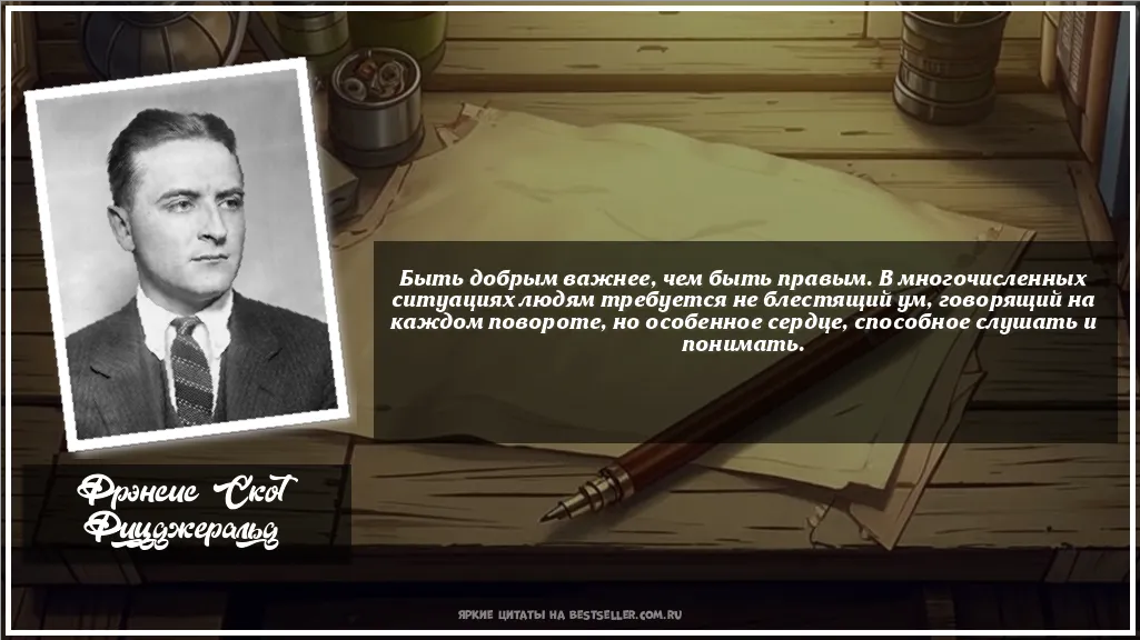 Картинка с цитатой - 'Быть добрым важнее, чем быть правым....'
