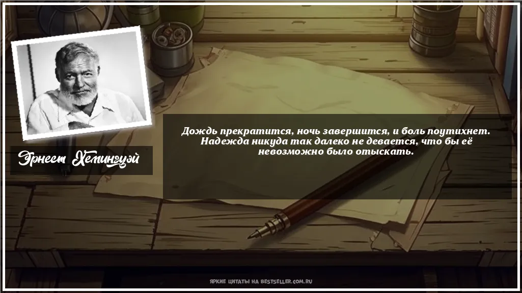 Картинка с цитатой - 'Дождь прекратится, ночь завершится,...'