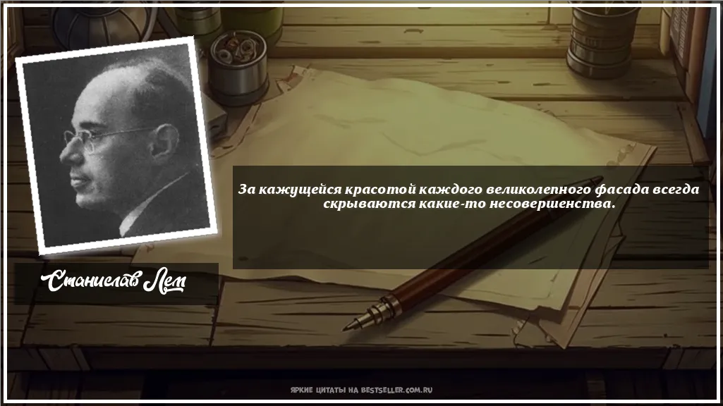 Картинка с цитатой - 'За кажущейся красотой каждого...'