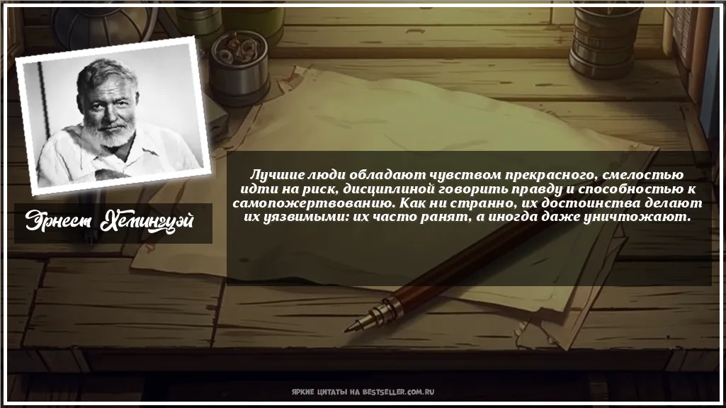 Картинка с цитатой - 'Лучшие люди обладают чувством...'