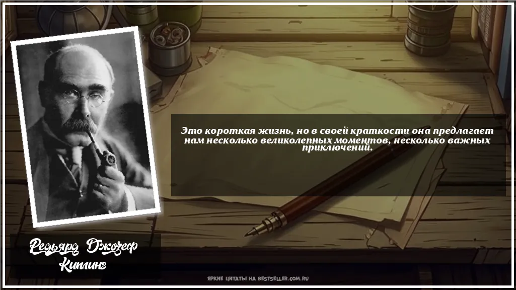 Картинка с цитатой - 'Это короткая жизнь, но в своей...'