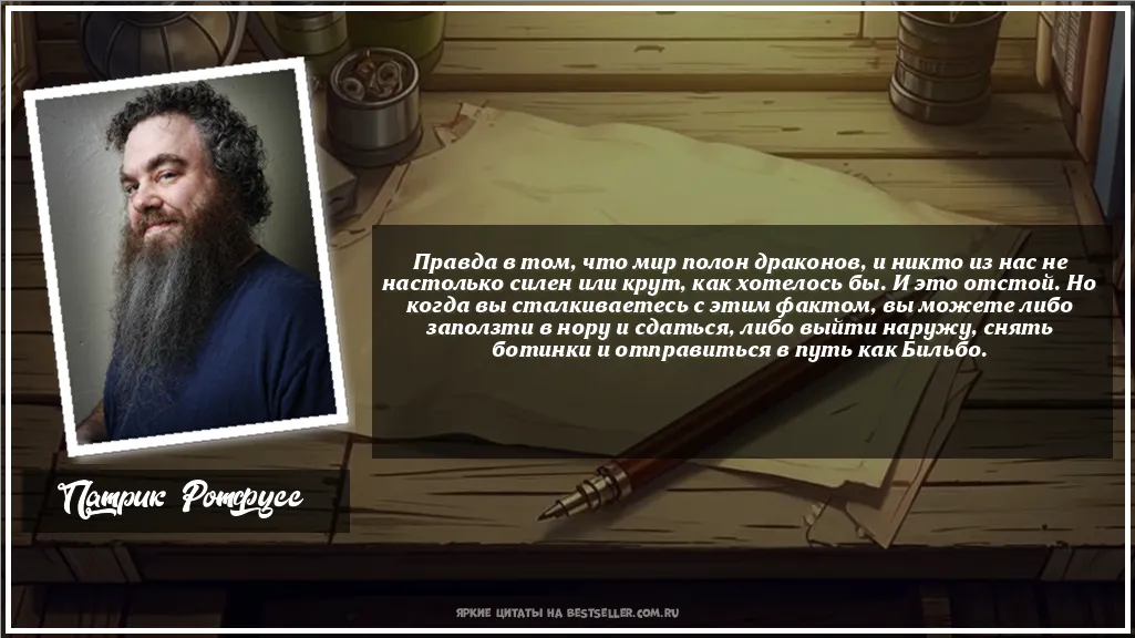 Картинка с цитатой - 'Правда в том, что мир полон...'
