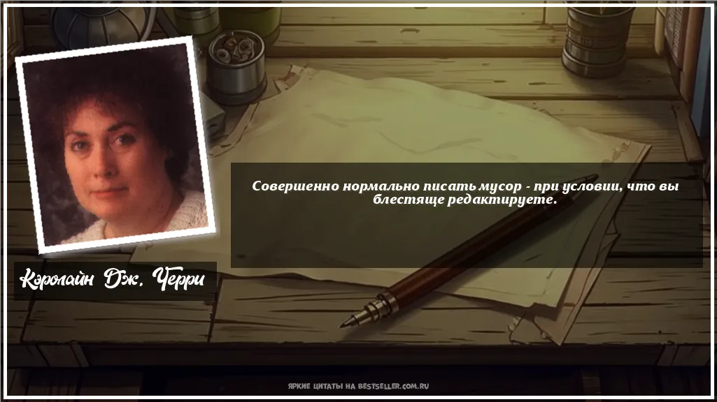 Картинка с цитатой - 'Совершенно нормально писать мусор -...'