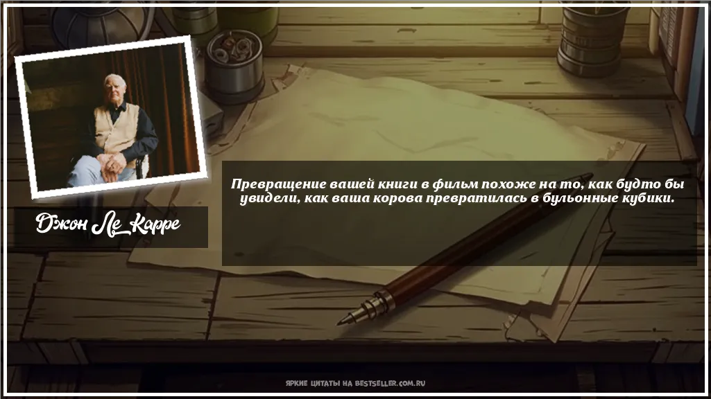 Картинка с цитатой - 'Превращение вашей книги в фильм...'