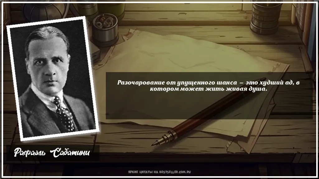 Картинка с цитатой - 'Разочарование от упущенного шанса —...'