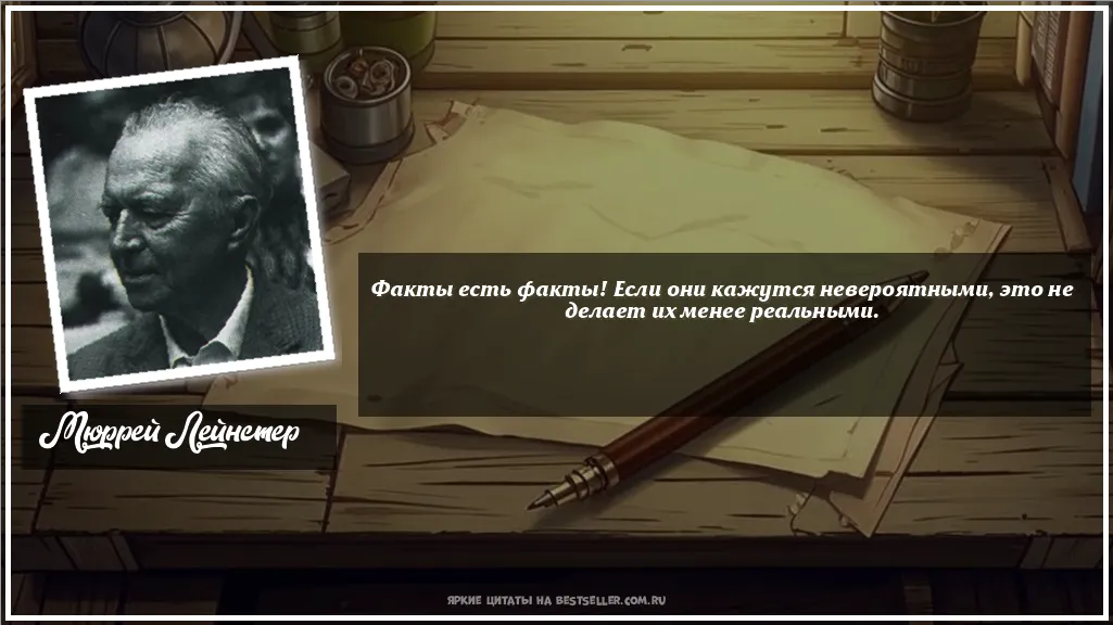 Картинка с цитатой - 'Факты есть факты! Если они кажутся...'