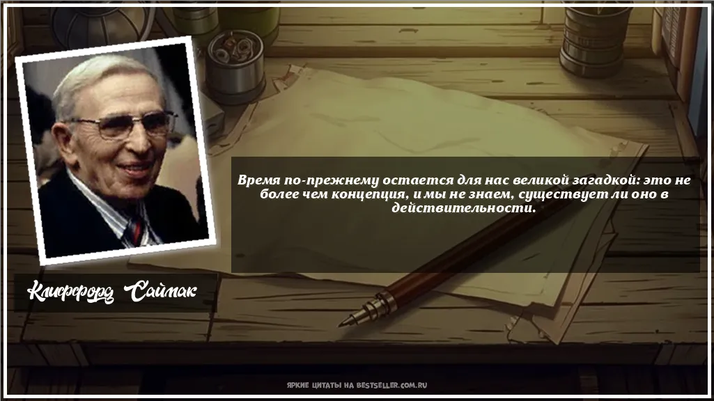 Картинка с цитатой - 'Время по-прежнему остается для нас...'
