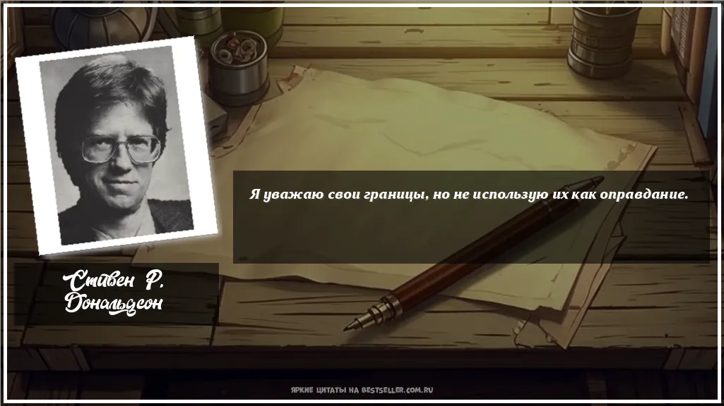 Картинка с цитатой - 'Я уважаю свои границы, но не...'
