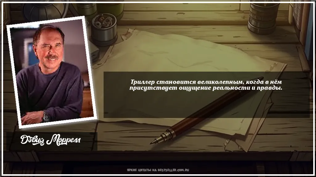 Картинка с цитатой - 'Триллер становится великолепным,...'
