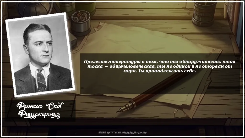 Картинка с цитатой — Прелесть литературы в том, что ты...