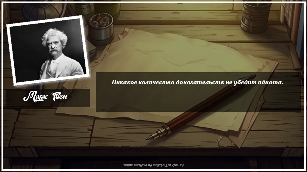 Картинка с цитатой — Никакое количество доказательств не...