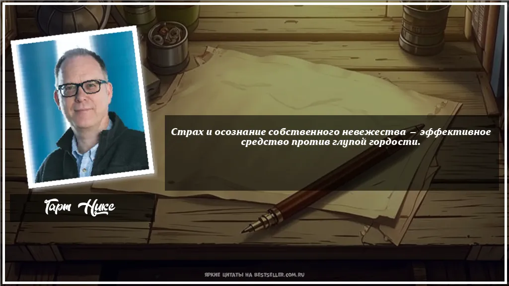 Картинка с цитатой - 'Страх и осознание собственного...'