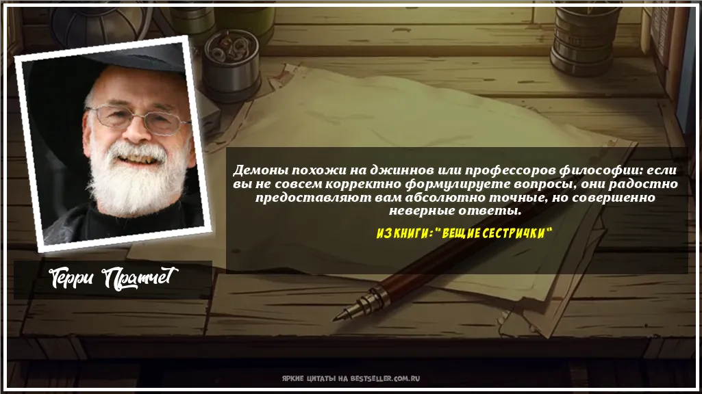 Картинка с цитатой - 'Демоны похожи на джиннов или...'