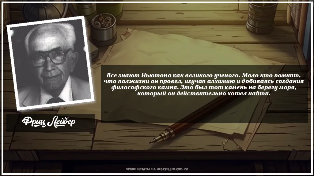 Картинка с цитатой - 'Все знают Ньютона как великого...'