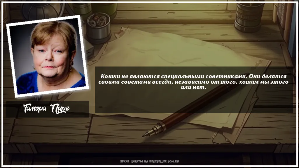 Картинка с цитатой - 'Кошки не являются специальными...'