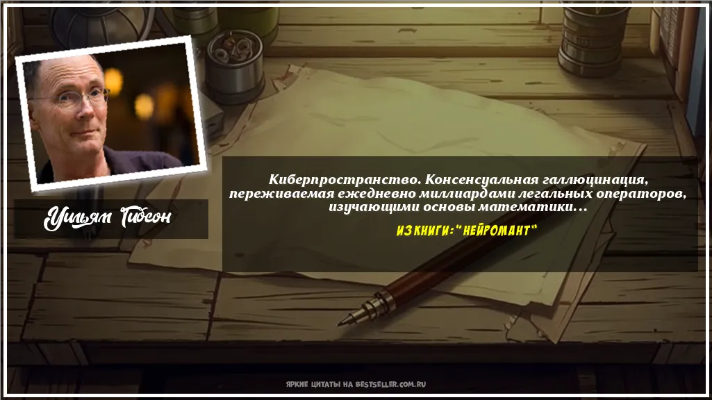Картинка с цитатой — Киберпространство. Консенсуальная...